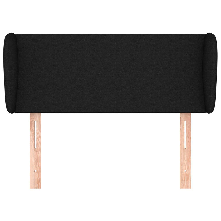 Hoofdbord met randen 103x23x78/88 cm stof zwart 103 x 23 x 78/88 cm Zwart