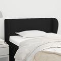 Hoofdbord met randen 103x23x78/88 cm stof zwart