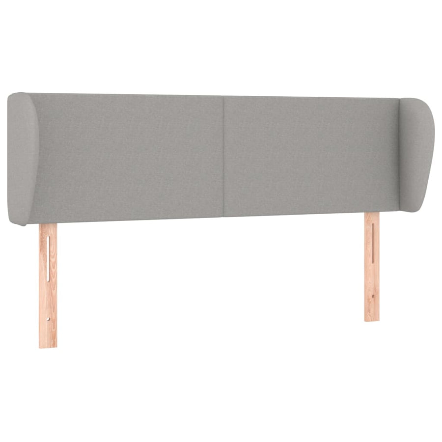 Hoofdbord met randen 147x23x78/88 cm stof lichtgrijs 147 x 23 x 78/88 cm Lichtgrijs