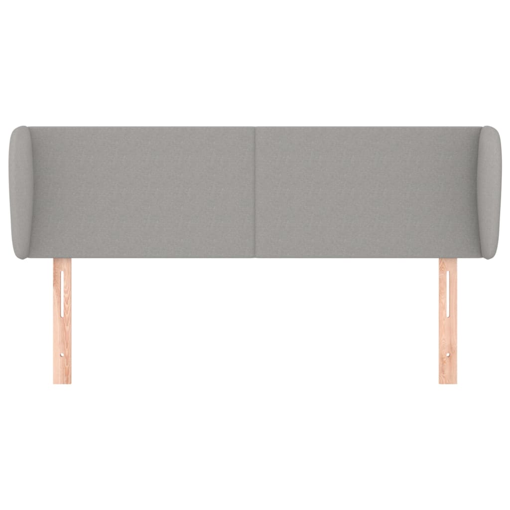 Hoofdbord met randen 147x23x78/88 cm stof lichtgrijs 147 x 23 x 78/88 cm Lichtgrijs