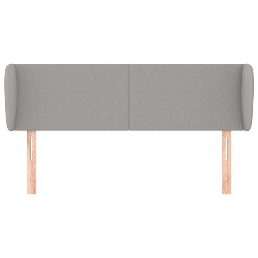 Hoofdbord met randen 147x23x78/88 cm stof lichtgrijs 147 x 23 x 78/88 cm Lichtgrijs