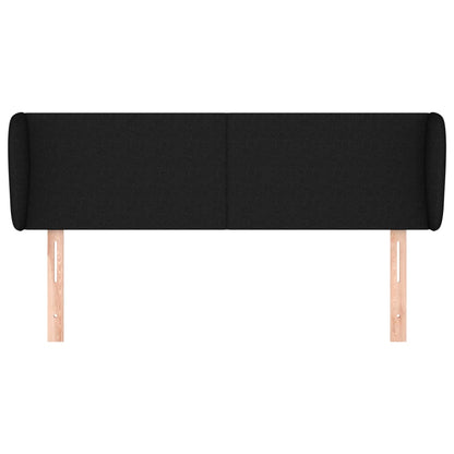 Hoofdbord Met Randen Stof 147 x 23 x 78/88 cm Zwart
