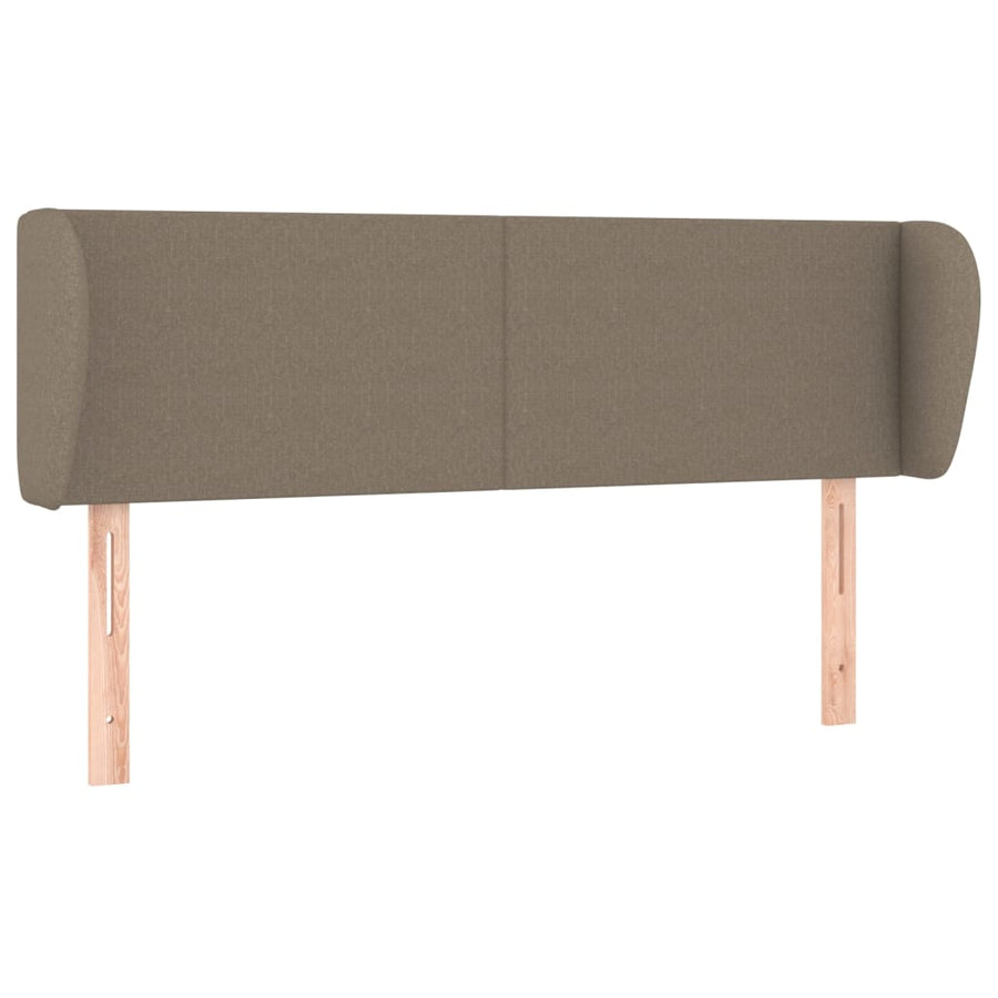 Hoofdbord met randen 147x23x78/88 cm stof taupe 147 x 23 x 78/88 cm Taupe