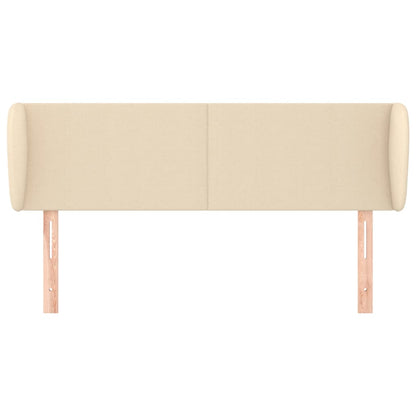 Hoofdbord Met Randen Stof Kleurig 147 x 23 x 78/88 cm Crème