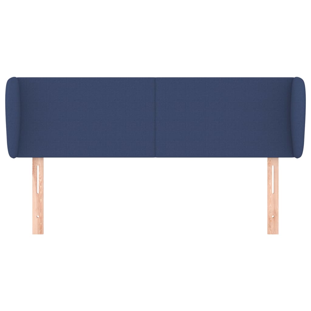 Hoofdbord Met Randen Stof 147 x 23 x 78/88 cm Blauw
