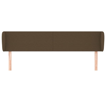 Hoofdbord met randen 163x23x78/88 cm stof donkerbruin 163 x 23 x 78/88 cm Donkerbruin