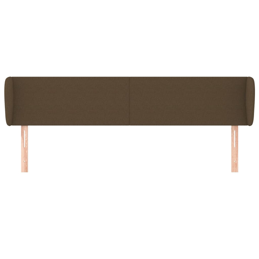 Hoofdbord met randen 163x23x78/88 cm stof donkerbruin 163 x 23 x 78/88 cm Donkerbruin