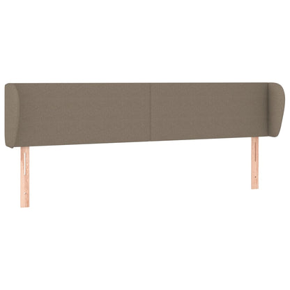 Hoofdbord met randen 163x23x78/88 cm stof taupe 163 x 23 x 78/88 cm Taupe