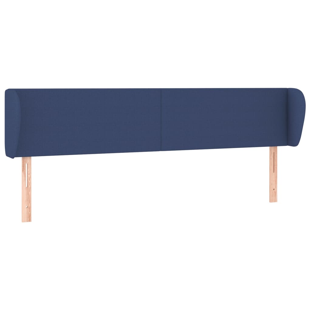 Hoofdbord Met Randen 163X23X78/88 Cm Stof Blauw 163 x 23 x 78/88 cm