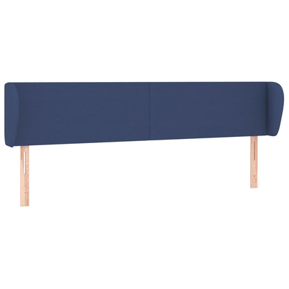 Hoofdbord Met Randen 163X23X78/88 Cm Stof Blauw 163 x 23 x 78/88 cm