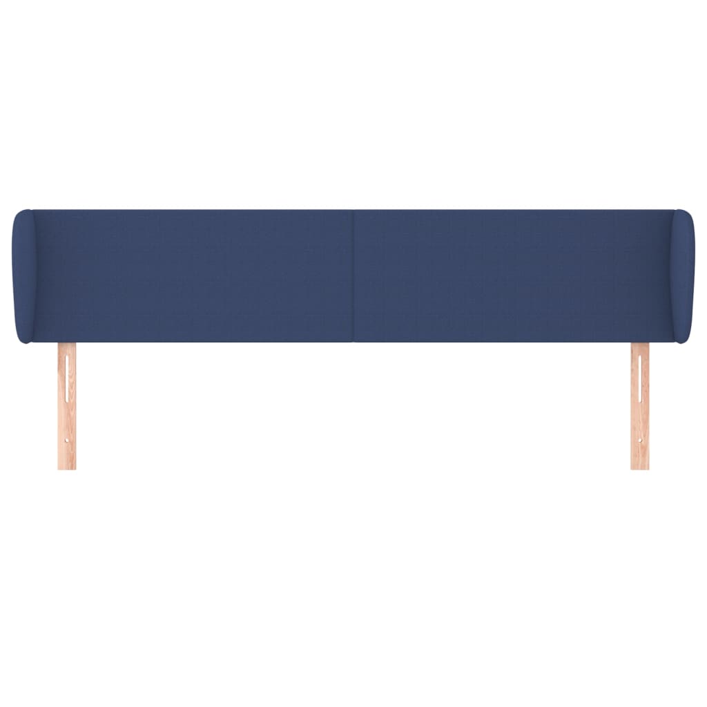 Hoofdbord Met Randen 163X23X78/88 Cm Stof Blauw 163 x 23 x 78/88 cm