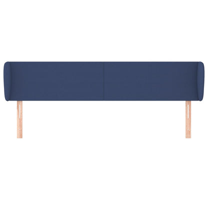 Hoofdbord Met Randen 163X23X78/88 Cm Stof Blauw 163 x 23 x 78/88 cm
