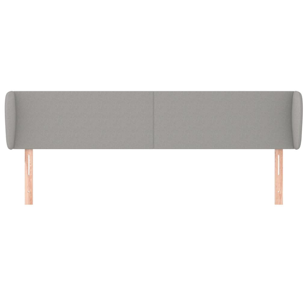 Hoofdbord met randen 183x23x78/88 cm stof lichtgrijs 183 x 23 x 78/88 cm Lichtgrijs