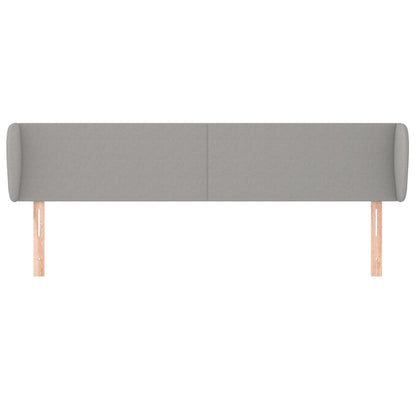 Hoofdbord met randen 183x23x78/88 cm stof lichtgrijs 183 x 23 x 78/88 cm Lichtgrijs