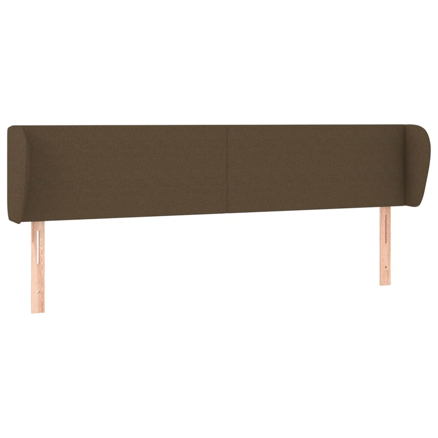 Hoofdbord met randen 183x23x78/88 cm stof donkerbruin 183 x 23 x 78/88 cm Donkerbruin