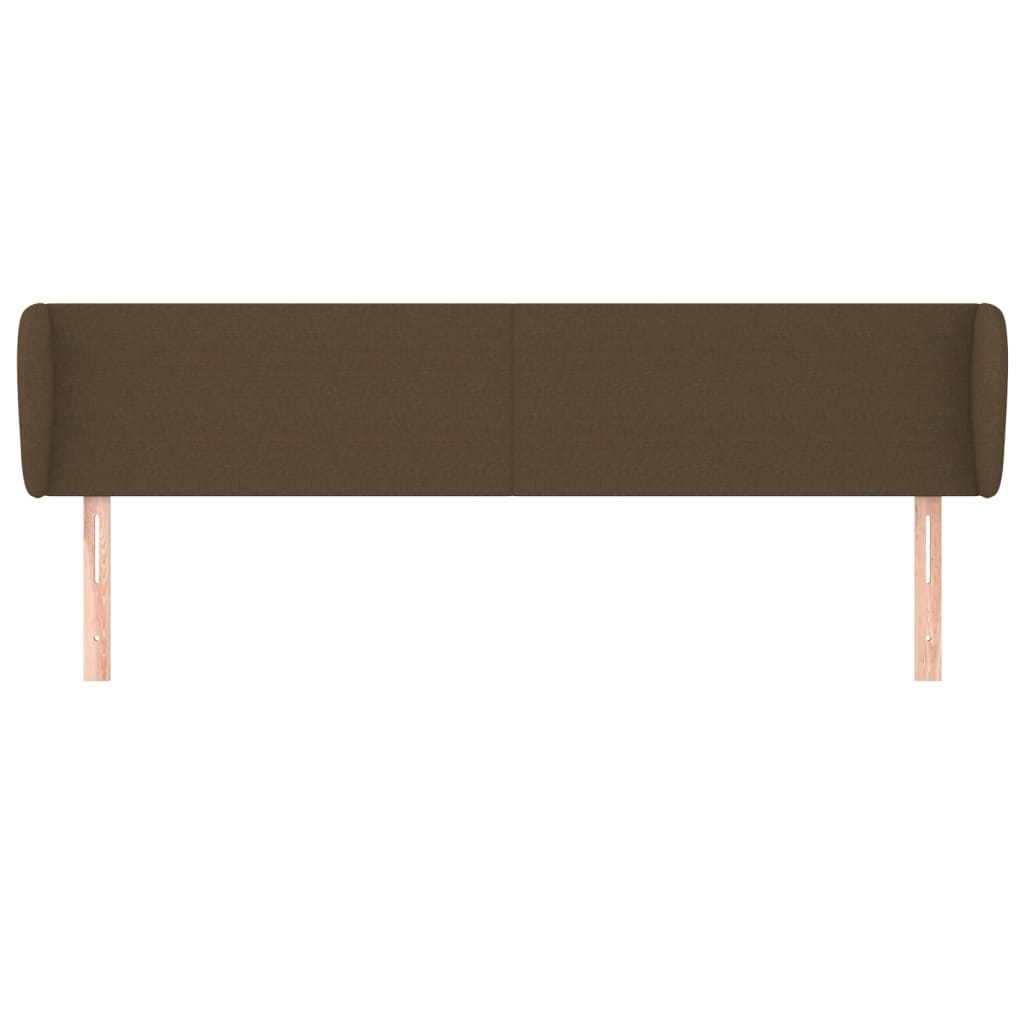 Hoofdbord met randen 183x23x78/88 cm stof donkerbruin 183 x 23 x 78/88 cm Donkerbruin