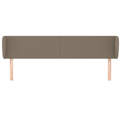 Hoofdbord Met Randen Stof 183 x 23 x 78/88 cm Taupe