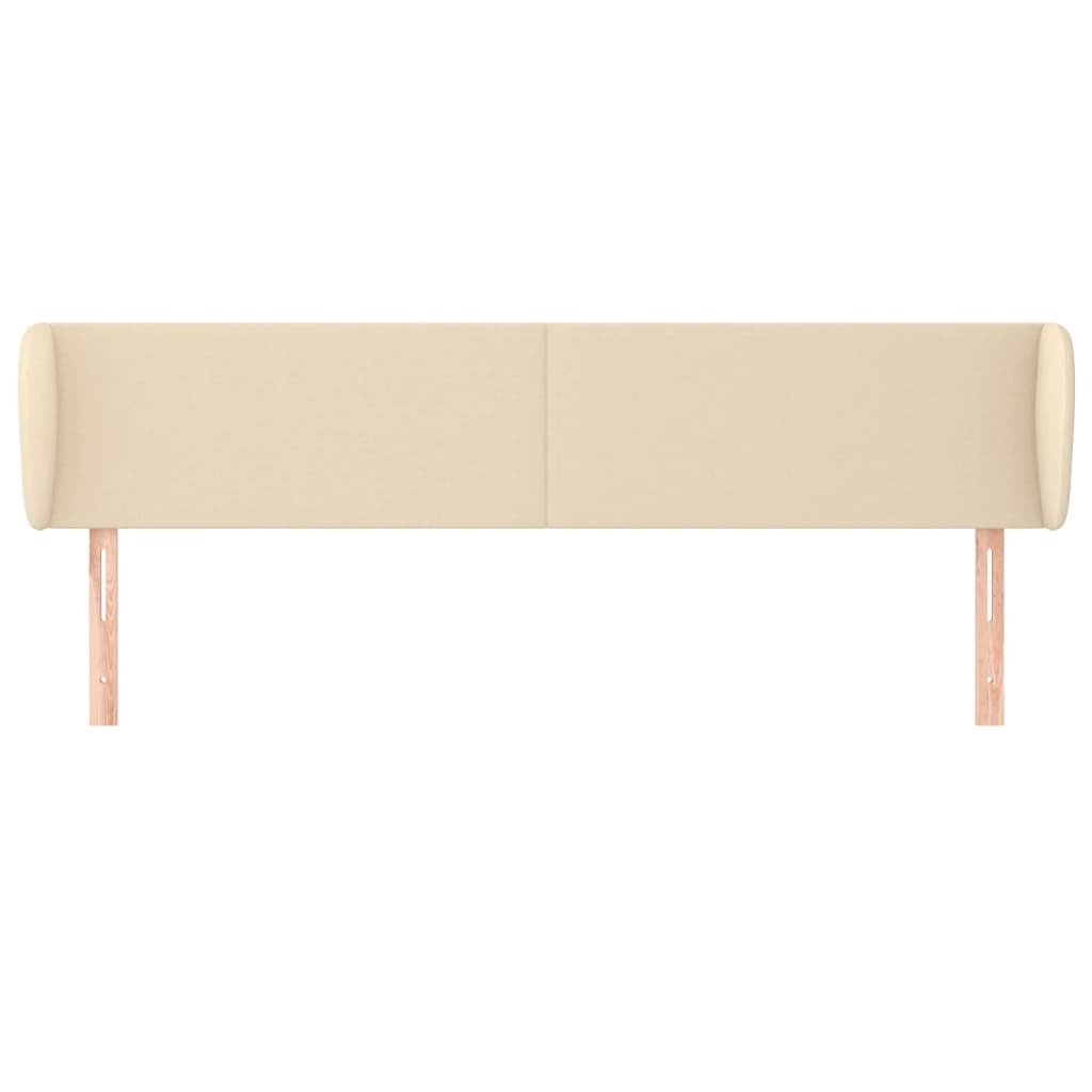 Hoofdbord met randen 183x23x78/88 cm stof crèmekleurig 183 x 23 x 78/88 cm Crème