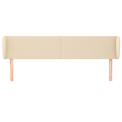 Hoofdbord met randen 183x23x78/88 cm stof crèmekleurig 183 x 23 x 78/88 cm Crème