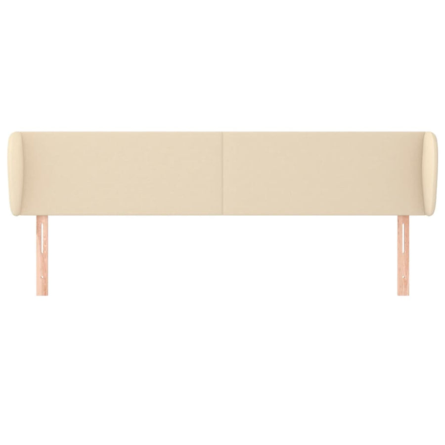 Hoofdbord met randen 183x23x78/88 cm stof crèmekleurig 183 x 23 x 78/88 cm Crème