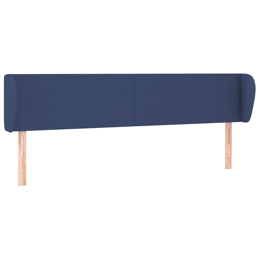 Hoofdbord Met Randen Stof 183 x 23 x 78/88 cm Blauw