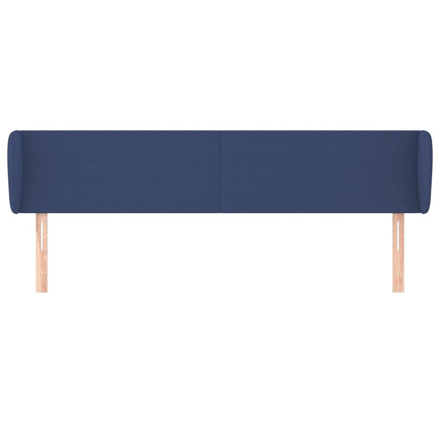 Hoofdbord Met Randen Stof 183 x 23 x 78/88 cm Blauw