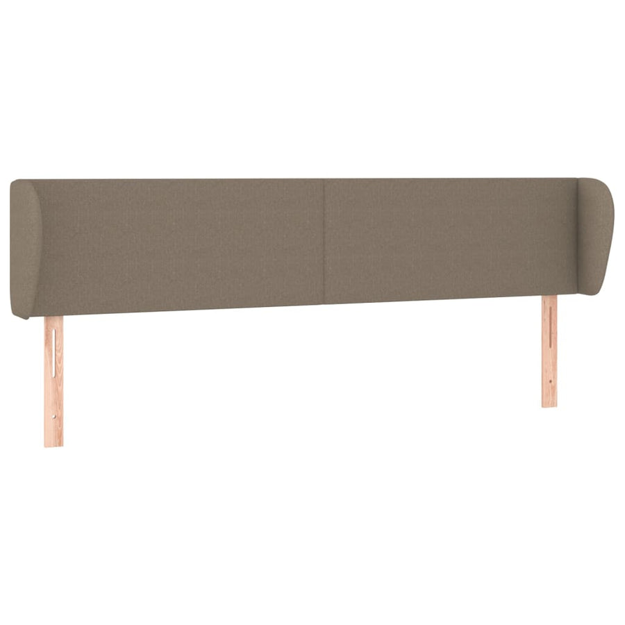Hoofdbord Met Randen 203X23X78/88 Cm Stof Taupe 1 203 x 23 x 78/88 cm