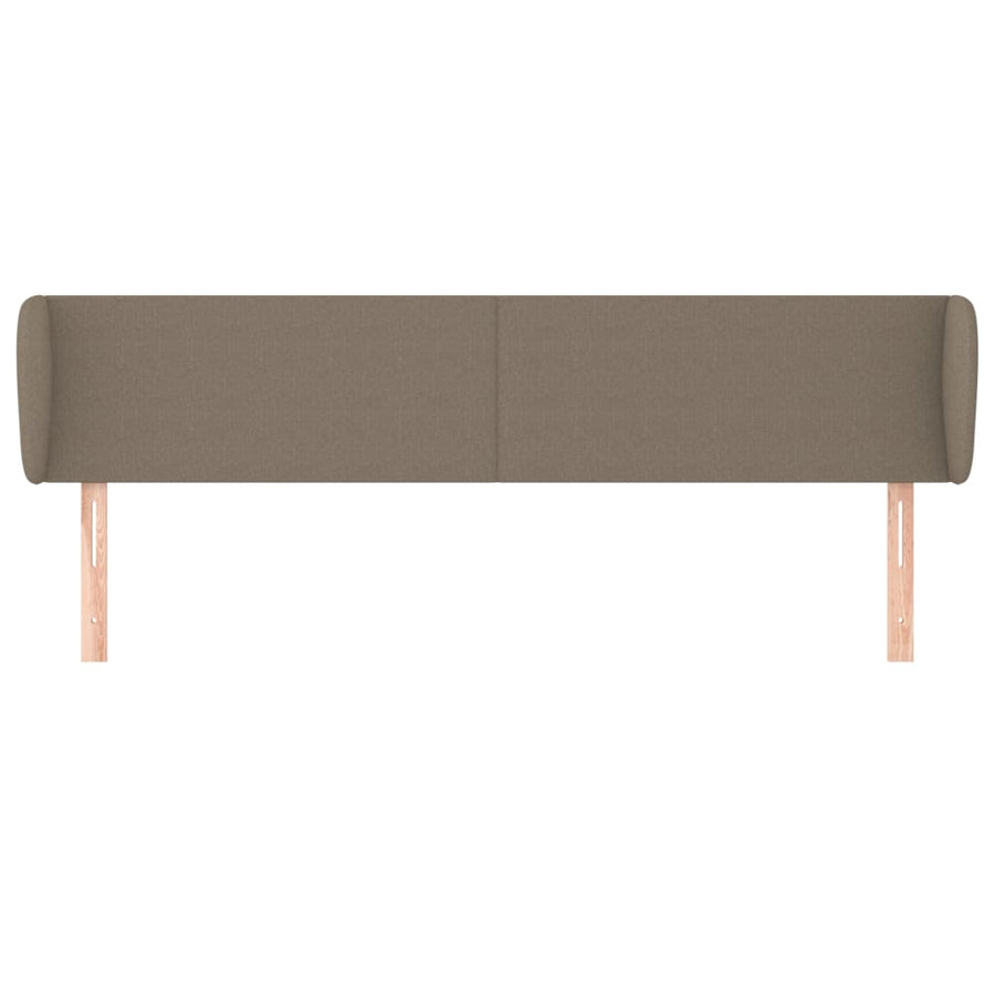 Hoofdbord Met Randen 203X23X78/88 Cm Stof Taupe 1 203 x 23 x 78/88 cm
