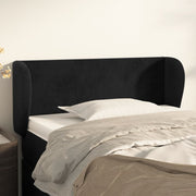 Hoofdbord fluweel 83x23x78/88 cm zwart