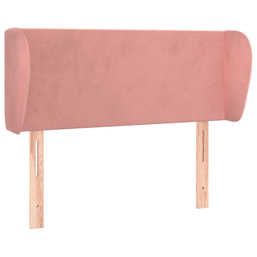 Hoofdbord Met Randen 83X23X78/88 Cm Fluweel Roze 1 83 x 23 x 78/88 cm