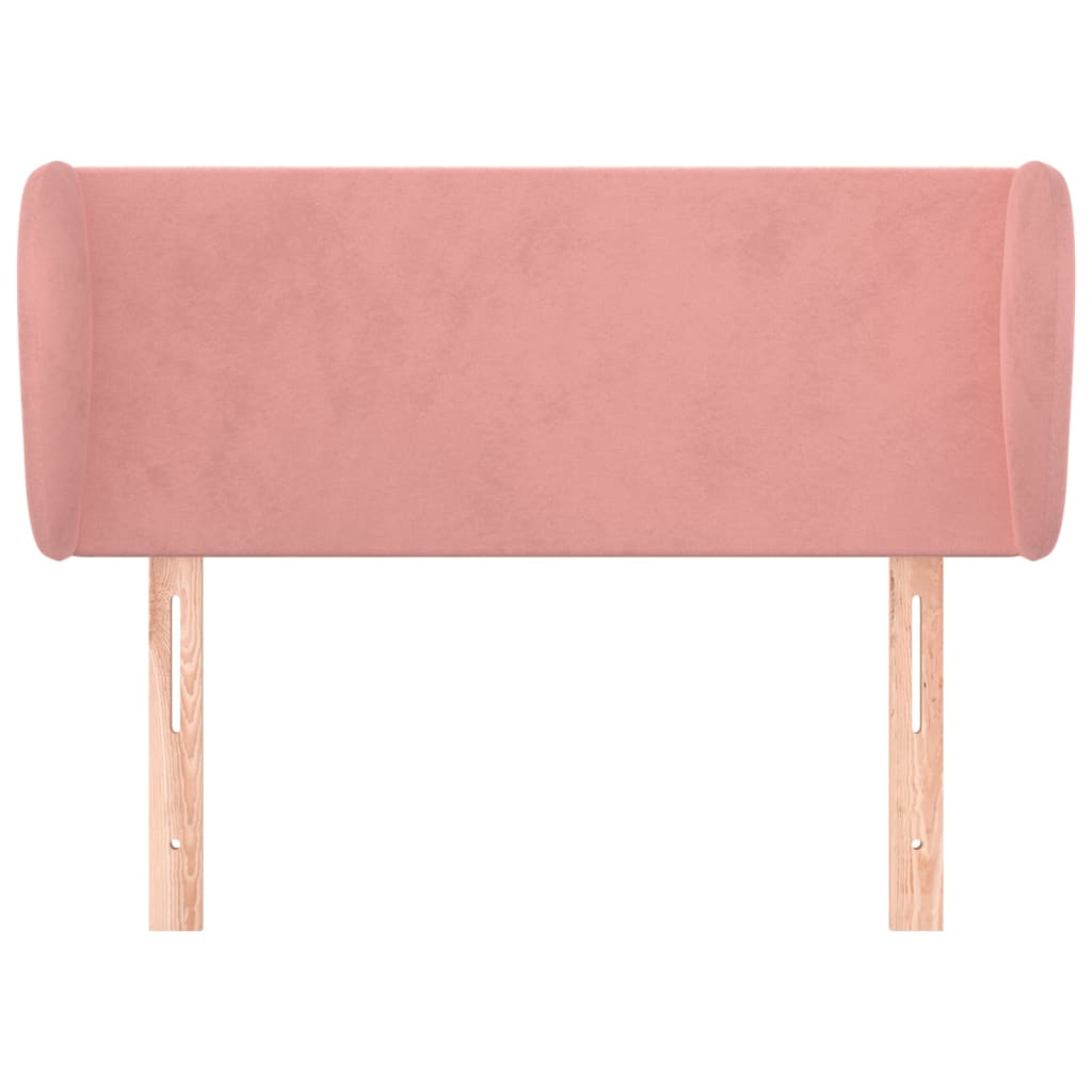 Hoofdbord Met Randen 83X23X78/88 Cm Fluweel Roze 1 83 x 23 x 78/88 cm