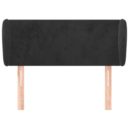 Hoofdbord Met Randen 93X23X78/88 Cm Fluweel Zwart