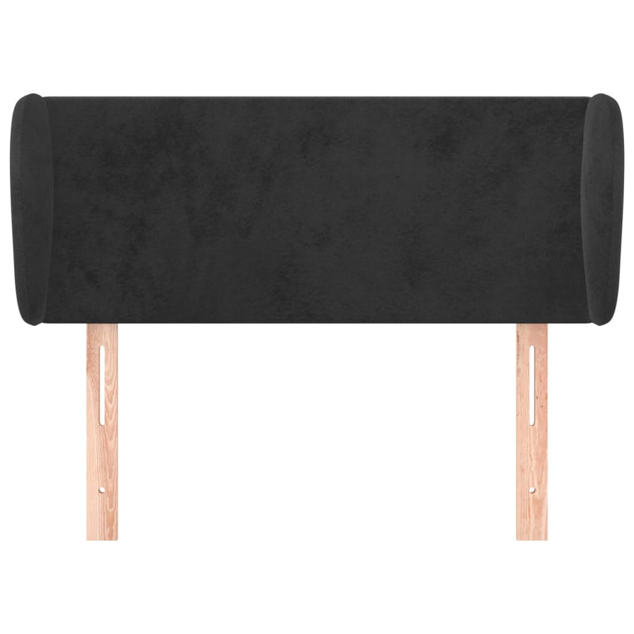 Hoofdbord Met Randen 93X23X78/88 Cm Fluweel Zwart