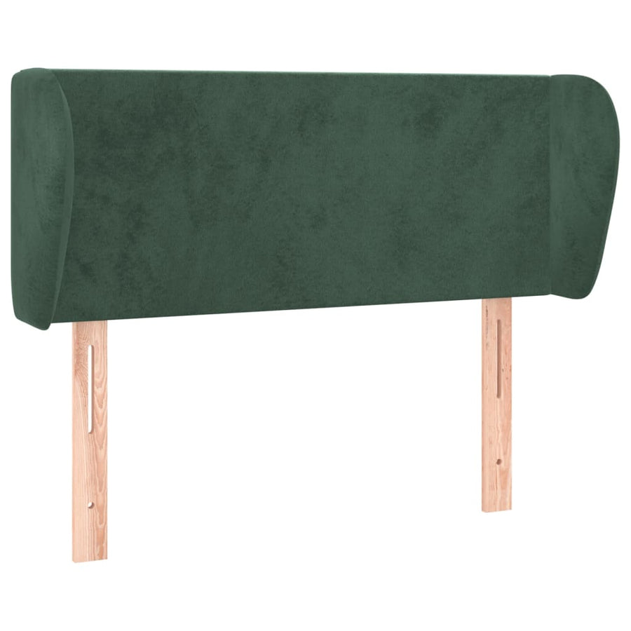 Hoofdbord Met Randen Fluweel 93 x 23 x 78/88 cm Donkergroen