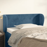 Hoofdbord 93x23x78/88 cm fluweel donkerblauw