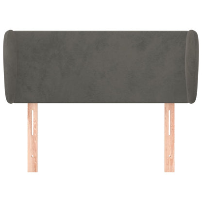 Hoofdbord Met Randen Fluweel 103 x 23 x 78/88 cm Donkergrijs