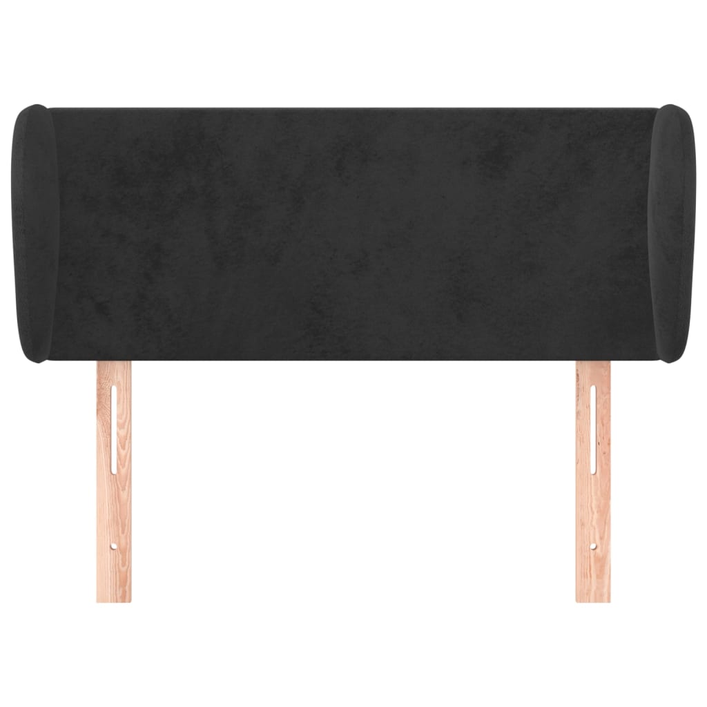Hoofdbord Met Randen Fluweel 103 x 23 x 78/88 cm Zwart