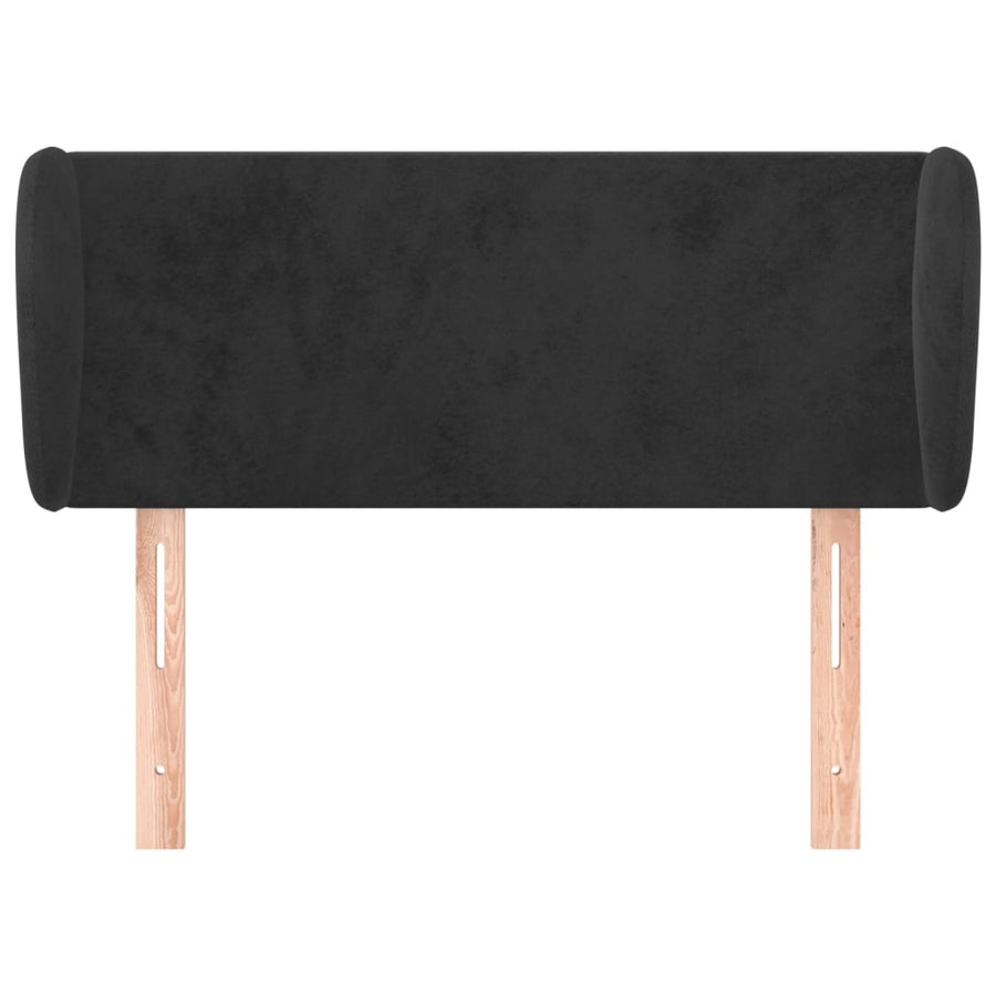 Hoofdbord Met Randen Fluweel 103 x 23 x 78/88 cm Zwart