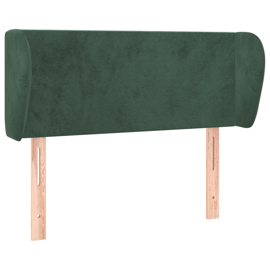 Hoofdbord Met Randen Fluweel 103 x 23 x 78/88 cm Donkergroen