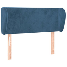 Hoofdbord Met Randen Fluweel 103 x 23 x 78/88 cm Donkerblauw