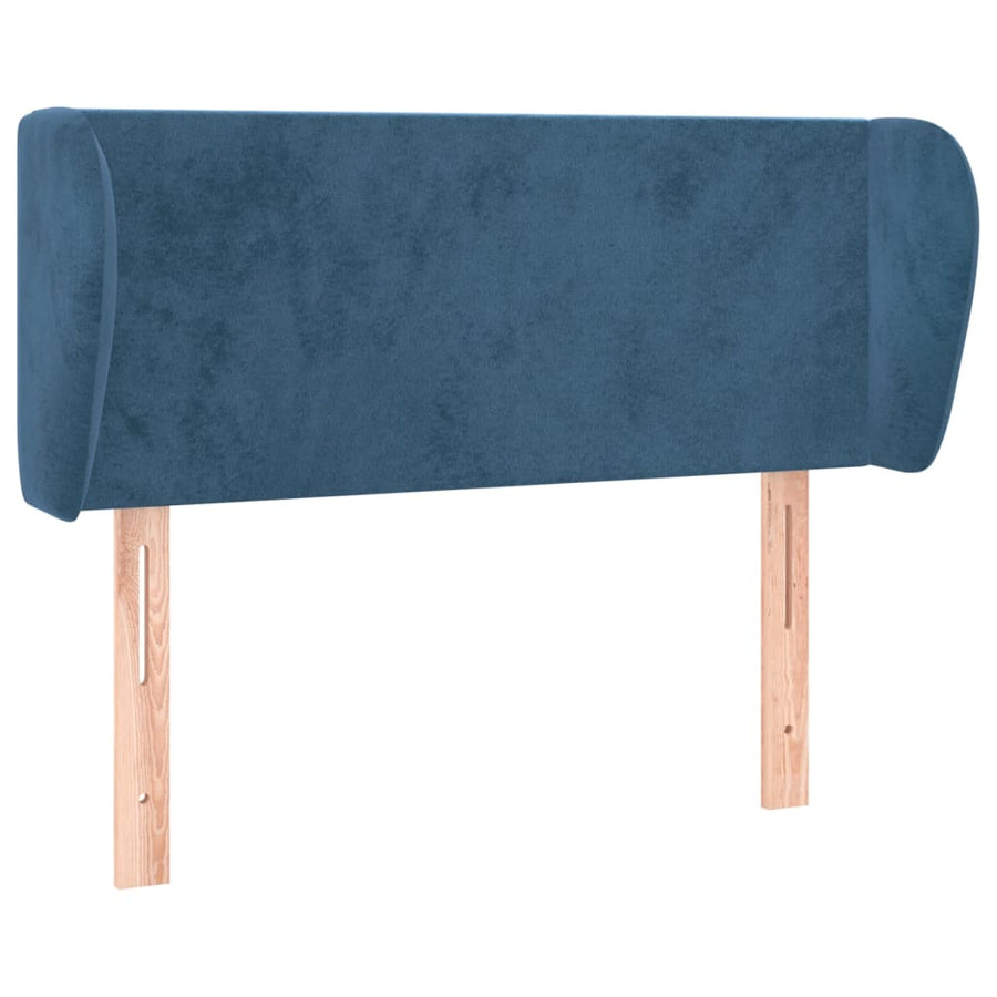 Hoofdbord Met Randen Fluweel 103 x 23 x 78/88 cm Donkerblauw