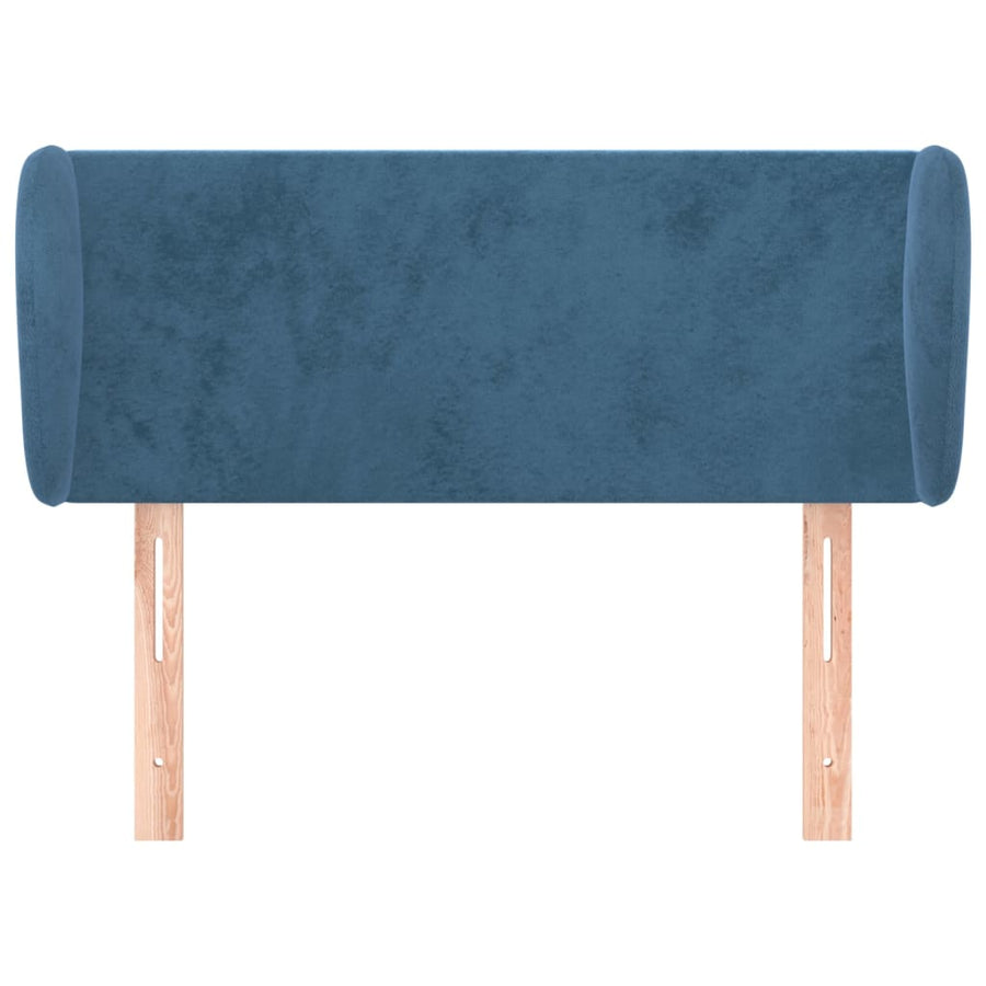 Hoofdbord Met Randen Fluweel 103 x 23 x 78/88 cm Donkerblauw