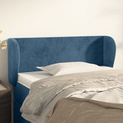 Hoofdbord 103x23x78/88 cm fluweel donkerblauw