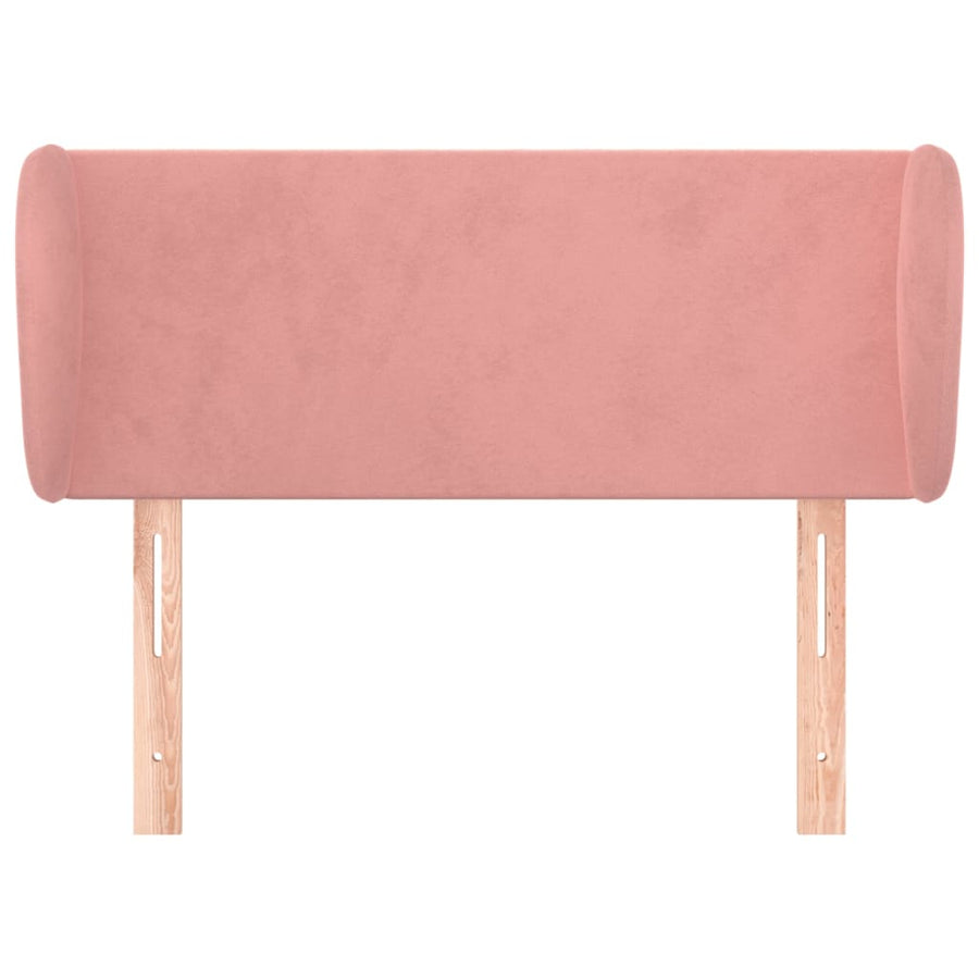 Hoofdbord Met Randen 103X23X78/88 Cm Fluweel Roze 103 x 23 x 78/88 cm