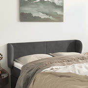 Hoofdbord 147x23x78/88 cm fluweel donkergrijs