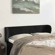 Hoofdbord 147x23x78/88 cm fluweel zwart