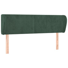 Hoofdbord Met Randen Fluweel 147 x 23 x 78/88 cm Donkergroen