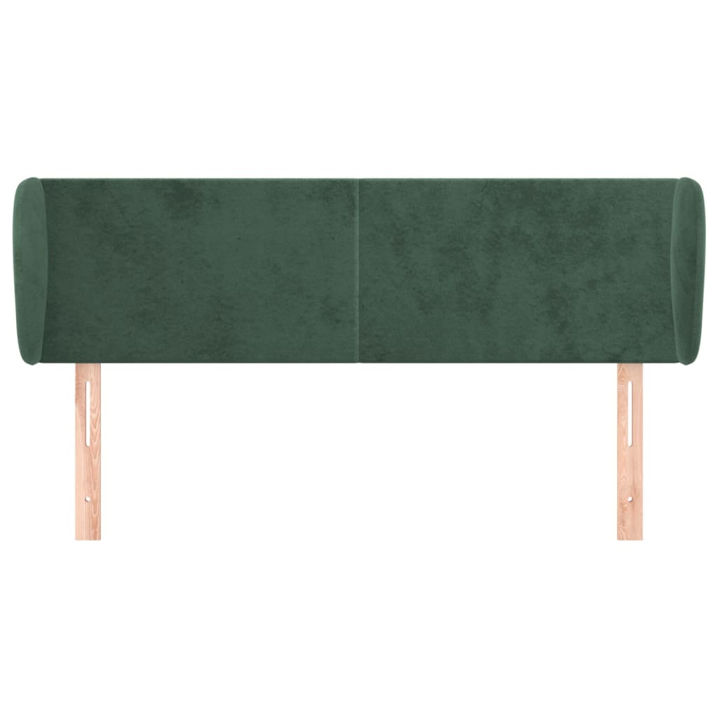 Hoofdbord Met Randen Fluweel 147 x 23 x 78/88 cm Donkergroen