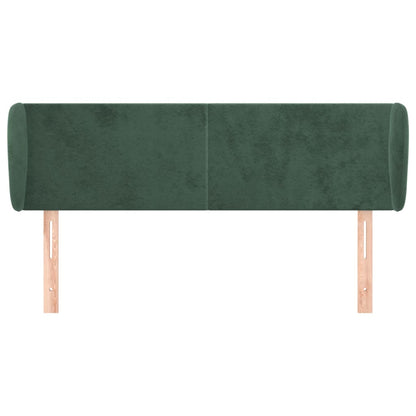 Hoofdbord Met Randen Fluweel 147 x 23 x 78/88 cm Donkergroen
