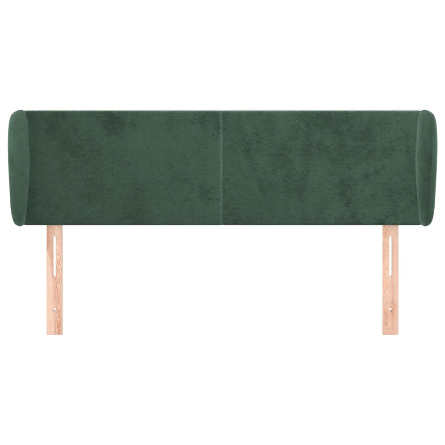 Hoofdbord Met Randen Fluweel 147 x 23 x 78/88 cm Donkergroen